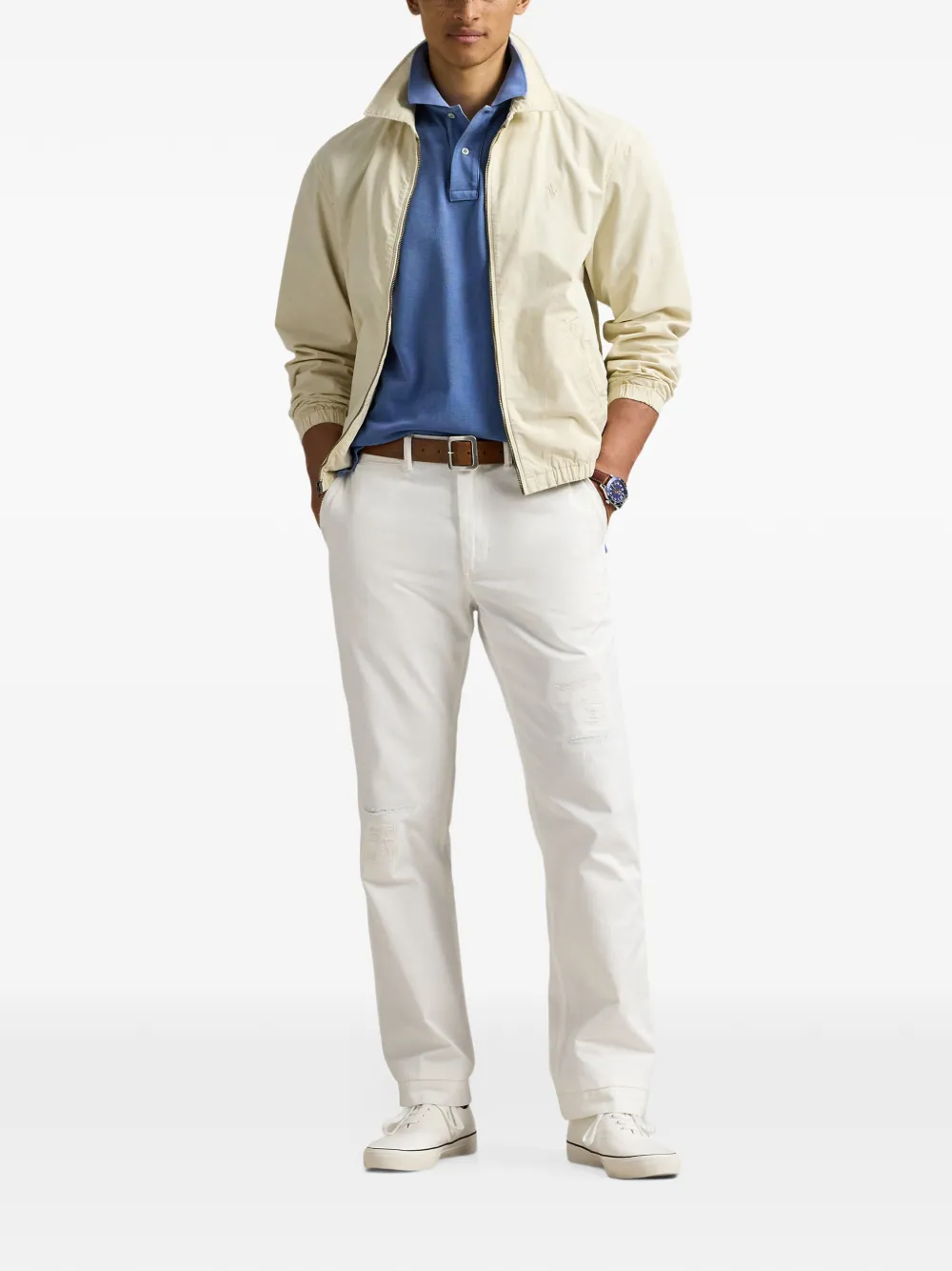Polo Ralph Lauren Jack met geborduurd logo en rits Beige