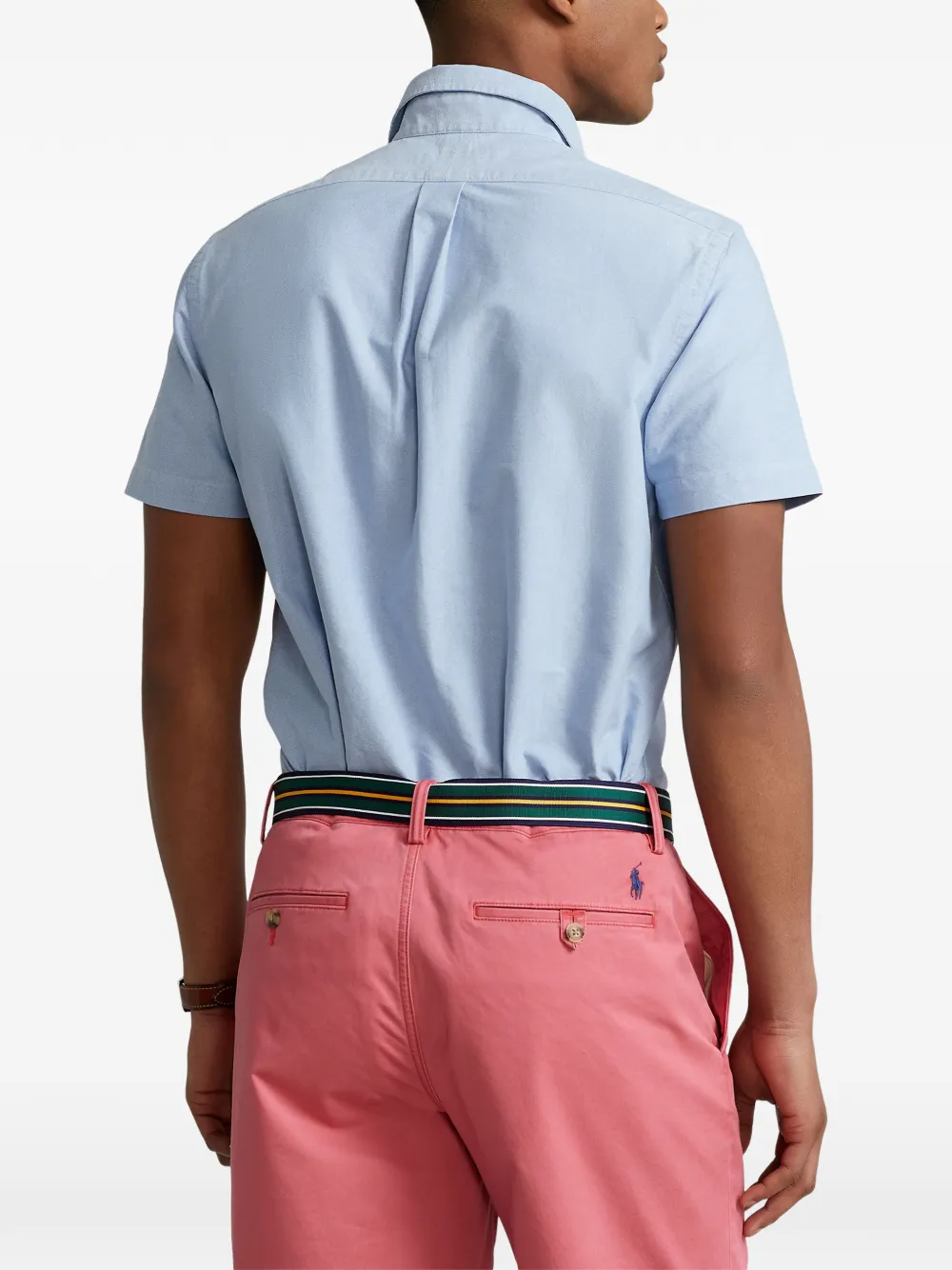 Polo Ralph Lauren button-down short-sleeve shirt Blauw