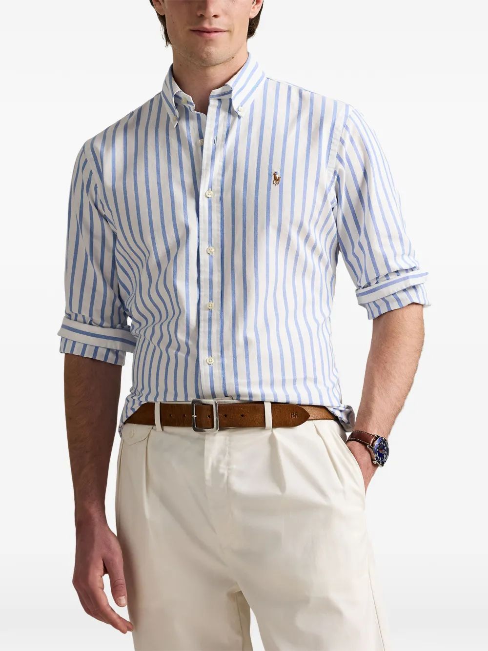 Polo Ralph Lauren striped button-down shirt Wit