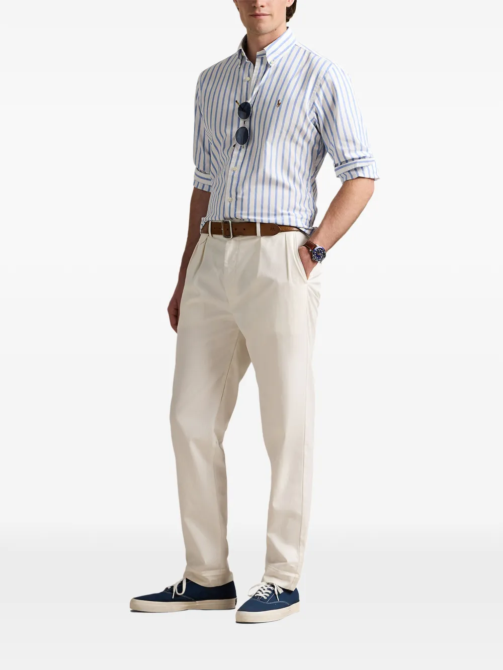 Polo Ralph Lauren striped button-down shirt Wit