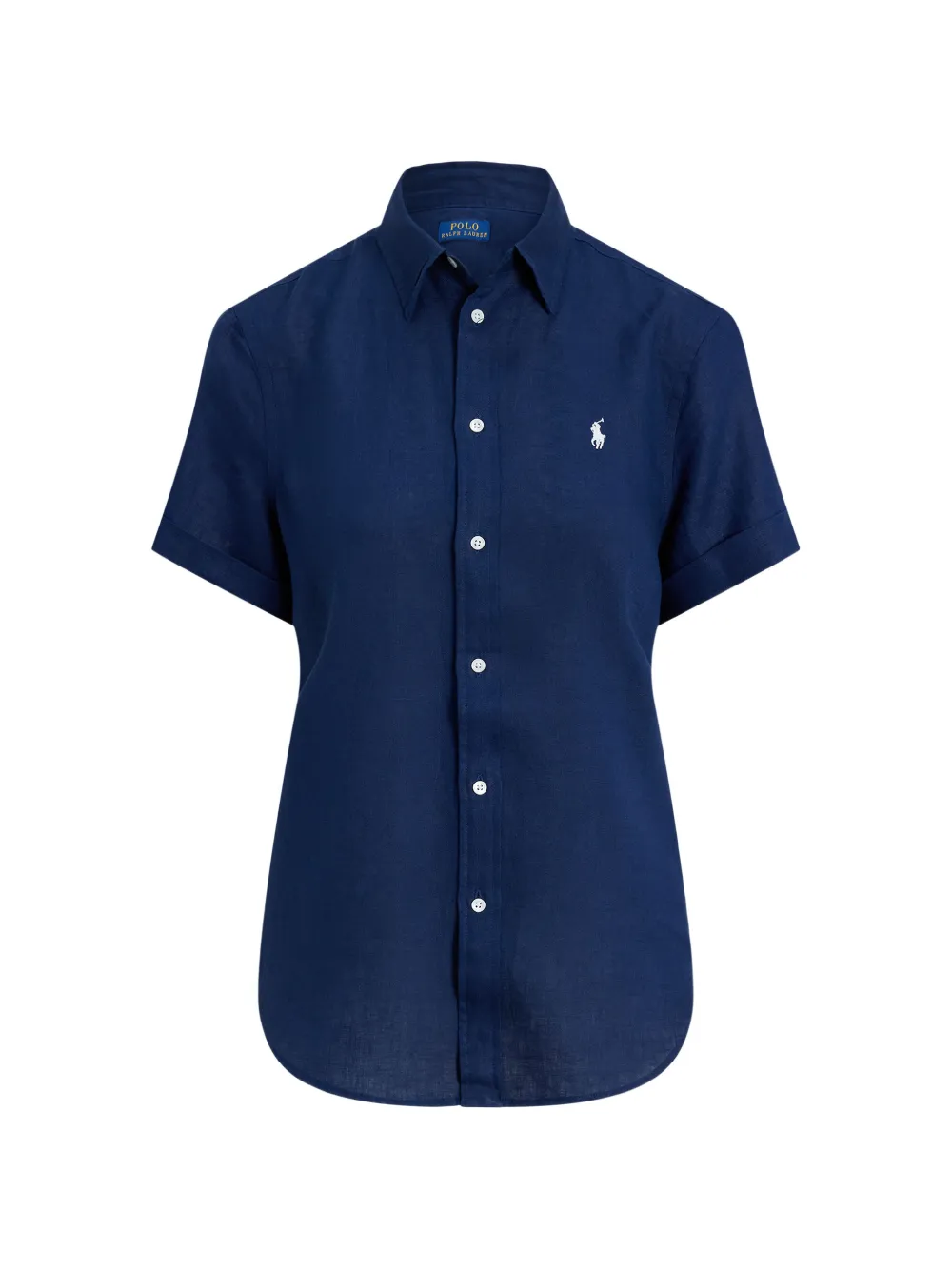Polo Ralph Lauren logo-embroidered short-sleeve shirt - Blau