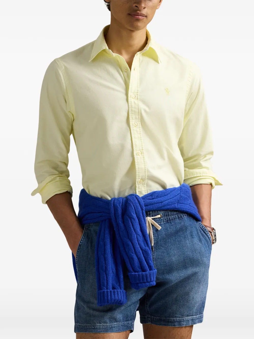 Polo Ralph Lauren logo-embroidered shirt Groen