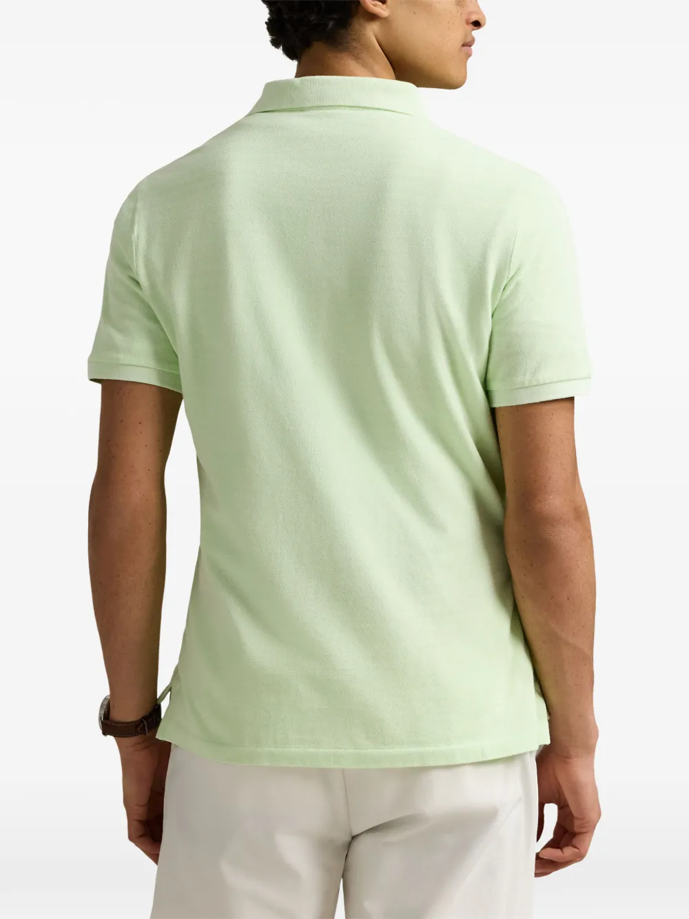 Polo Ralph Lauren logo-embroidered cotton polo shirt Groen