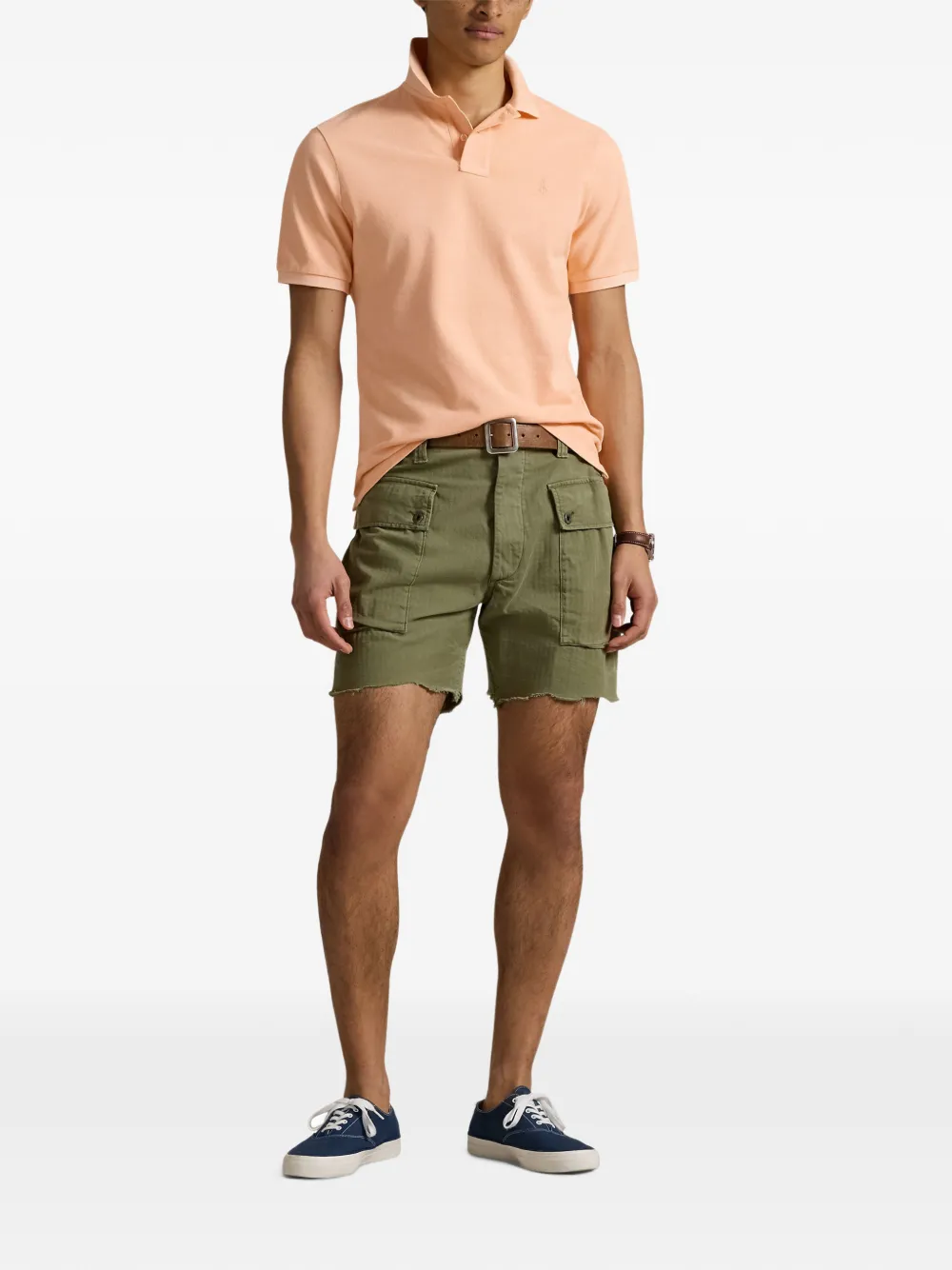 Polo Ralph Lauren logo-embroidered piqué polo shirt Oranje