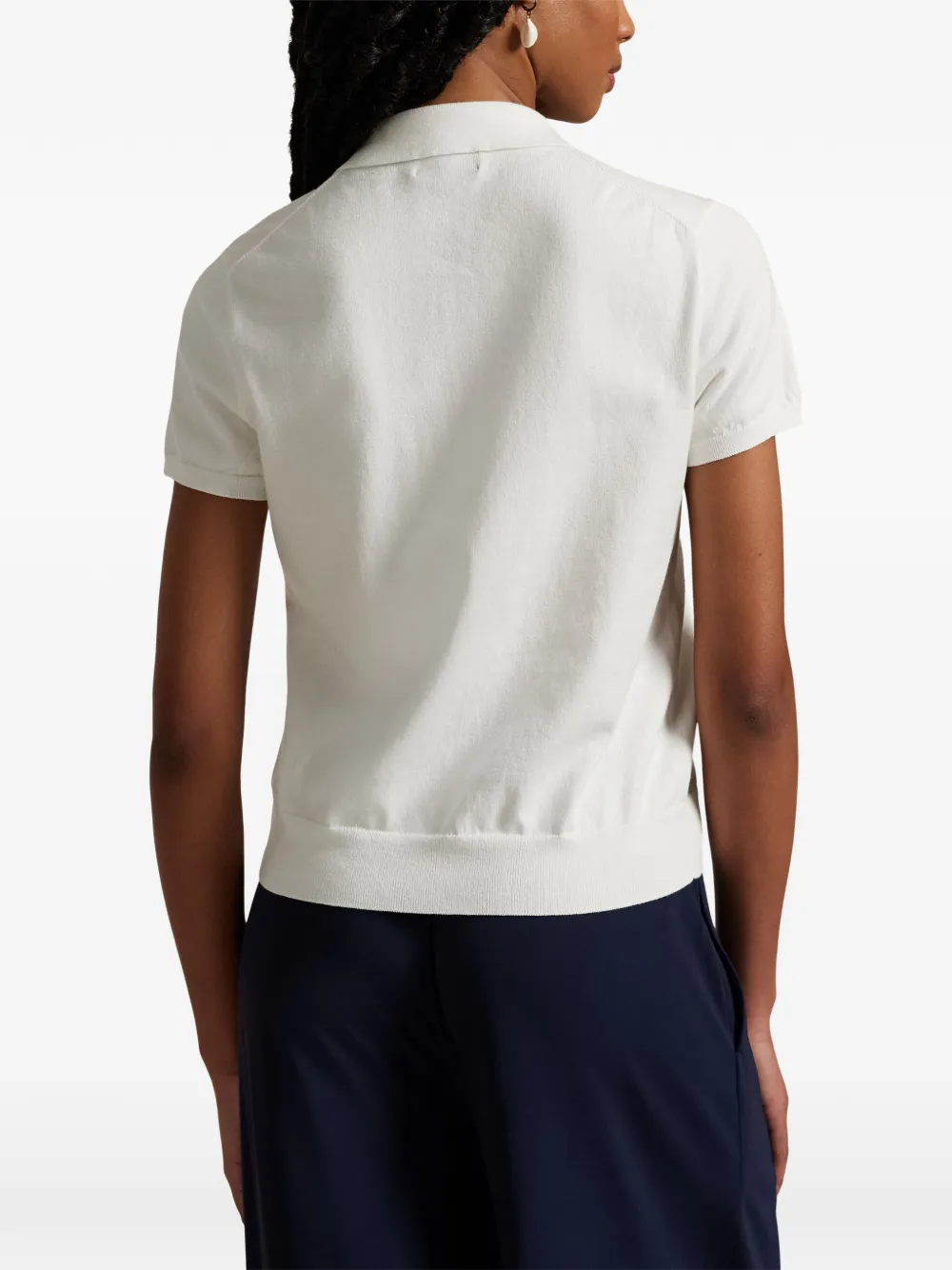 Polo Ralph Lauren short sleeve buttoned cardigan Wit