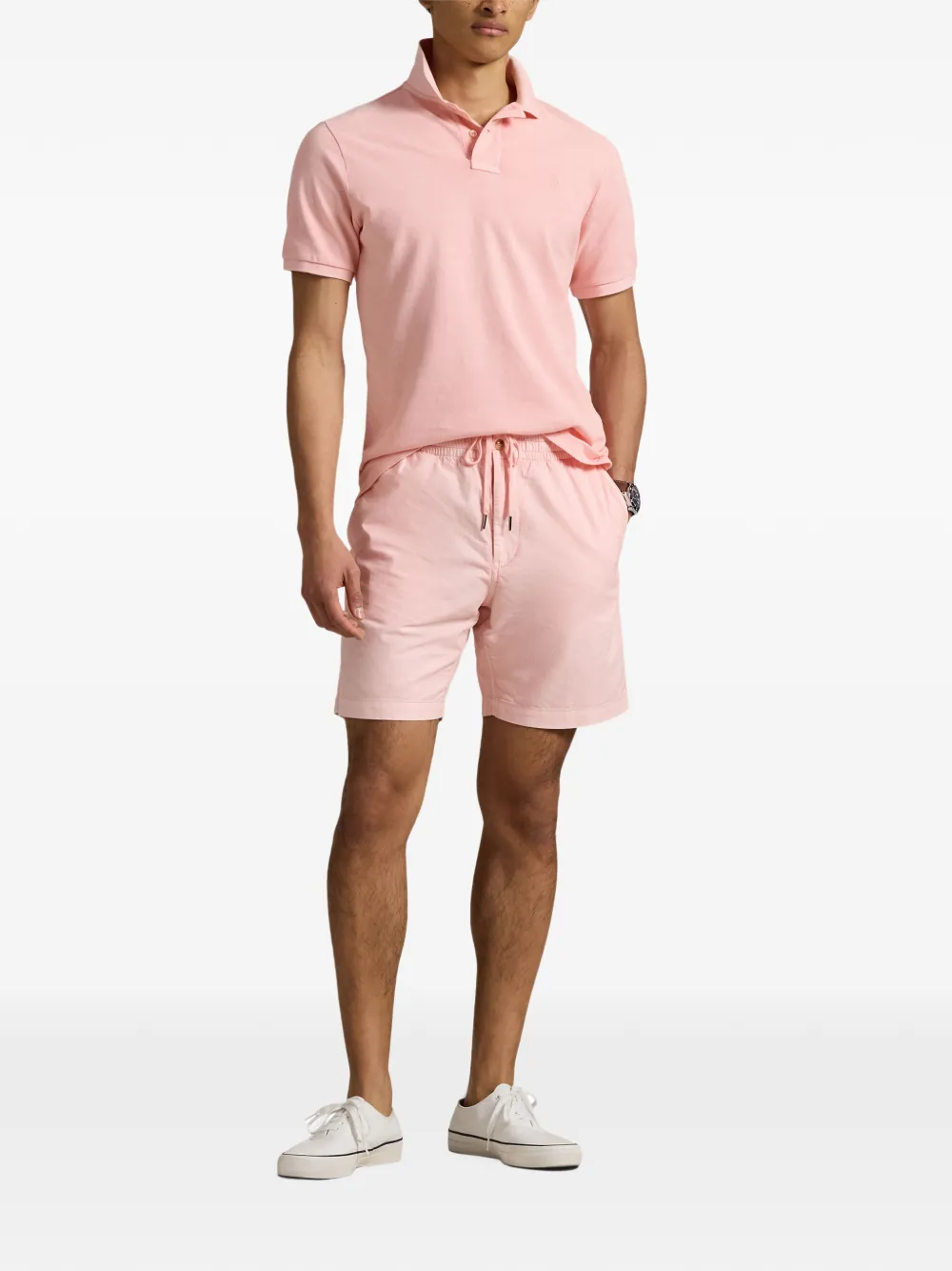 Polo Ralph Lauren logo-embroidered polo shirt Roze