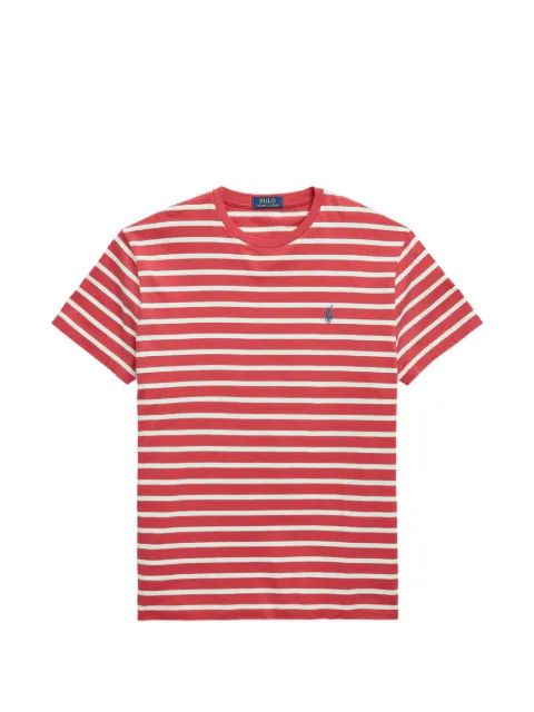 Polo Ralph Lauren striped embroidered-logo T-shirt