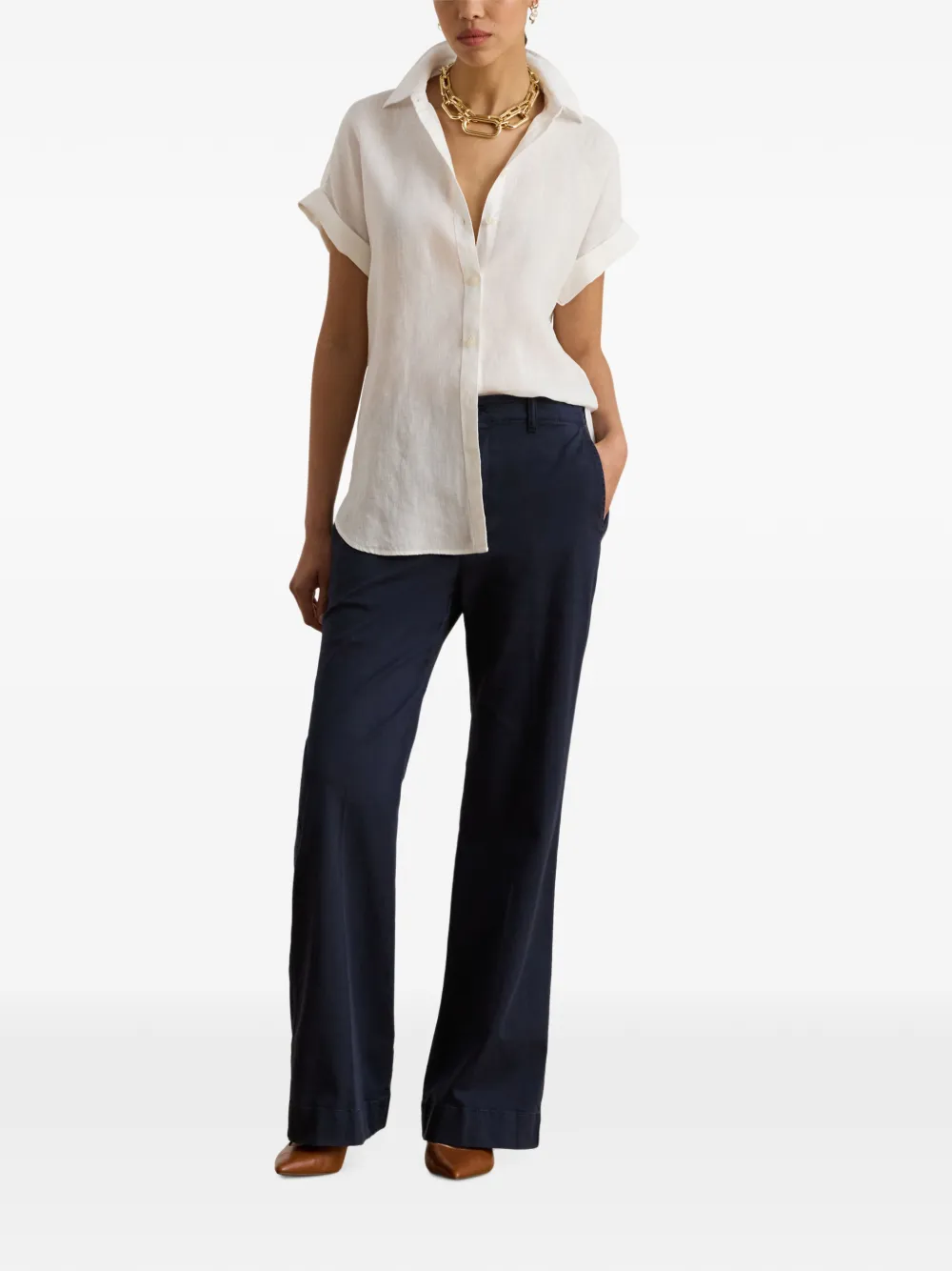 Lauren Ralph Lauren wide-leg trousers Blauw