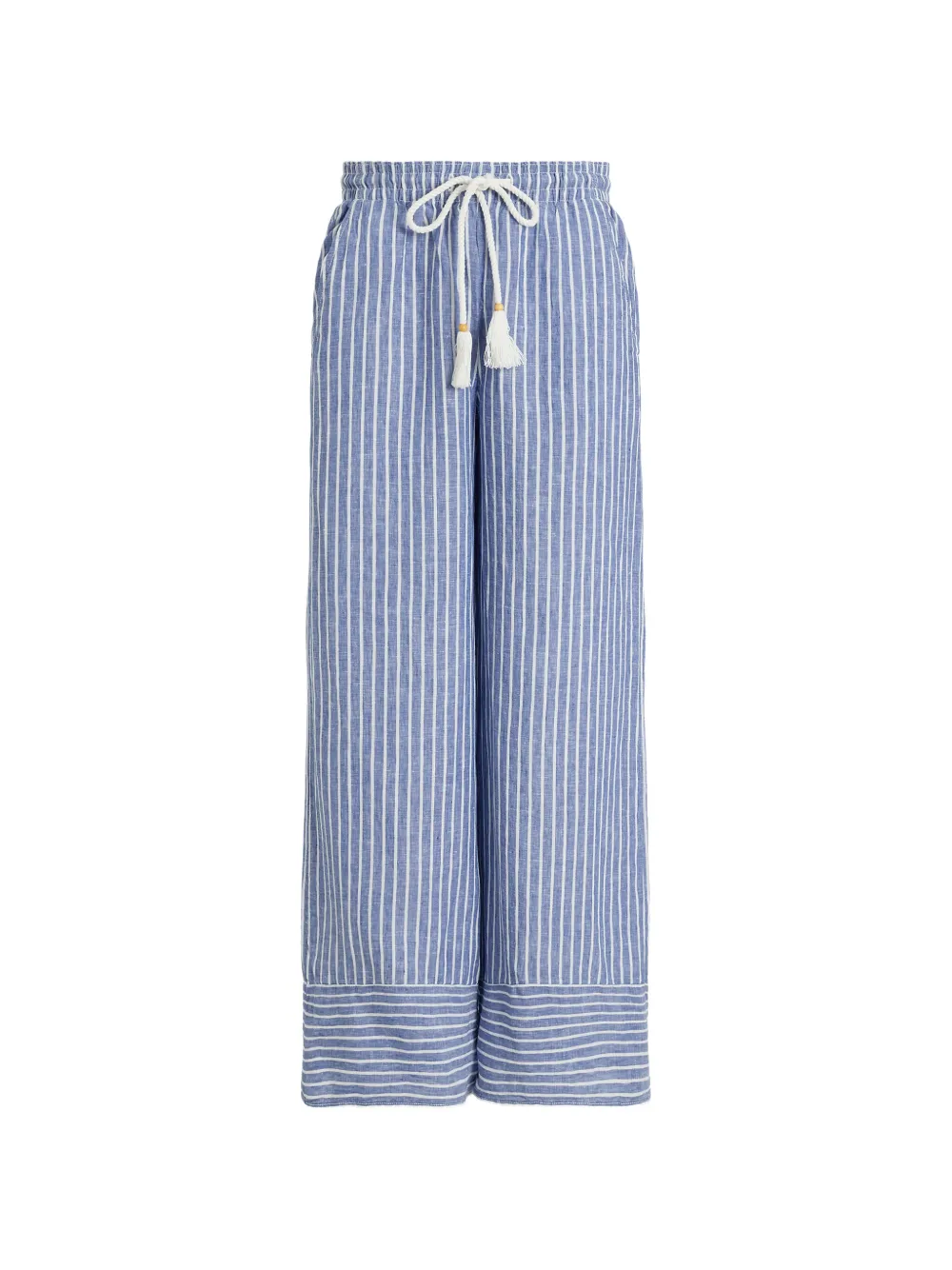 Lauren Ralph Lauren striped drawstring trousers Blauw