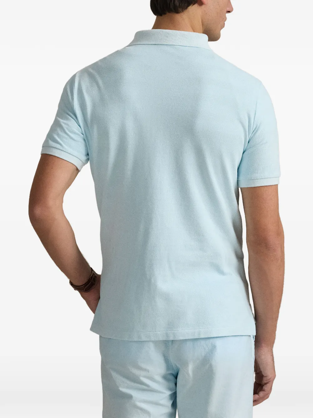 Polo Ralph Lauren logo-embroidered polo shirt Blauw