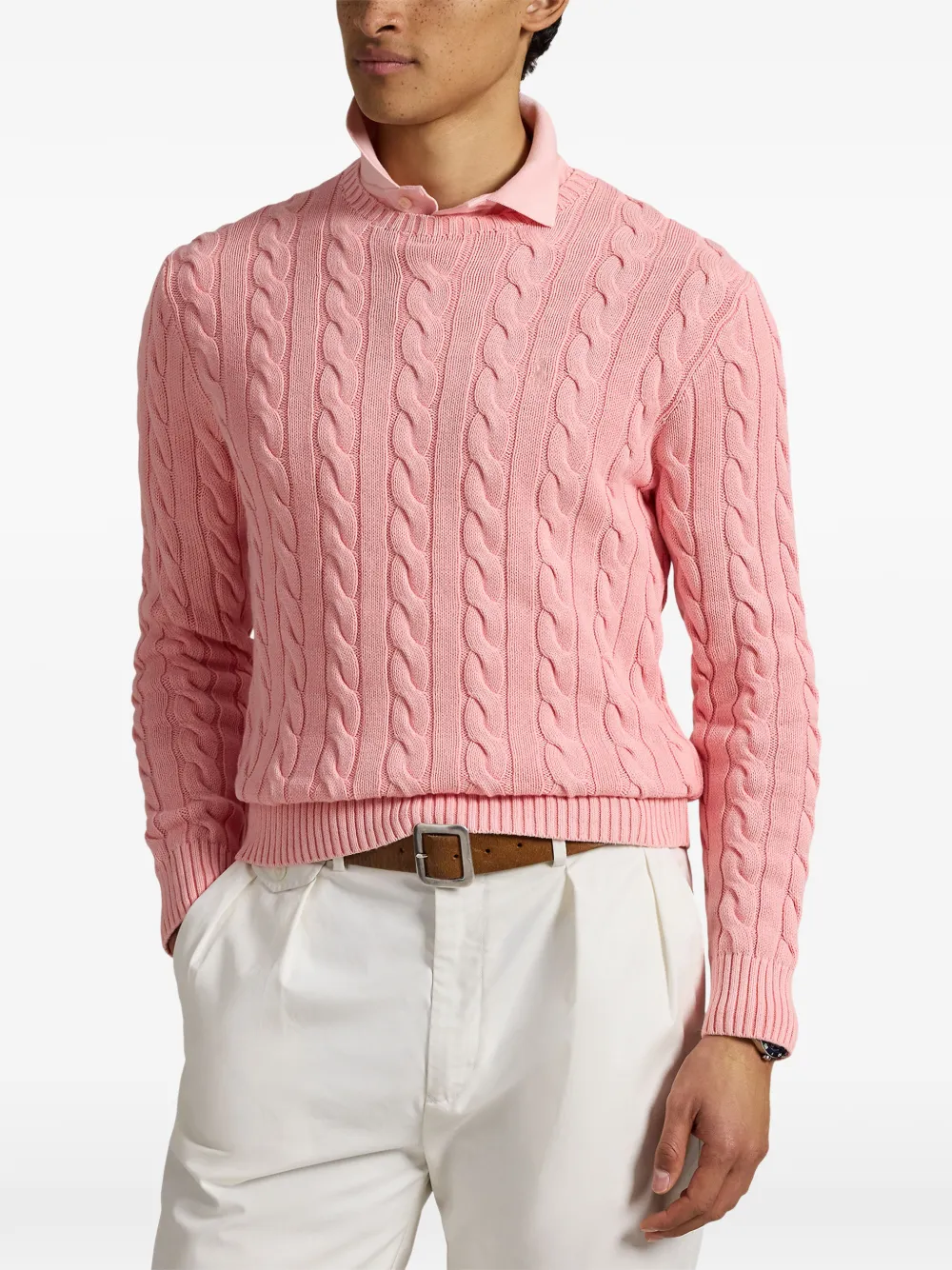 Polo Ralph Lauren cable-knit sweater Roze