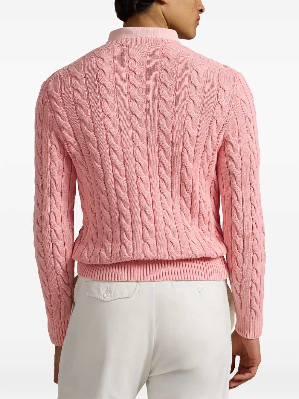 Polo Ralph Lauren cable-knit sweater Roze