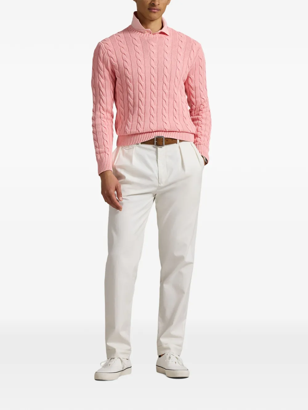 Polo Ralph Lauren cable-knit sweater Roze