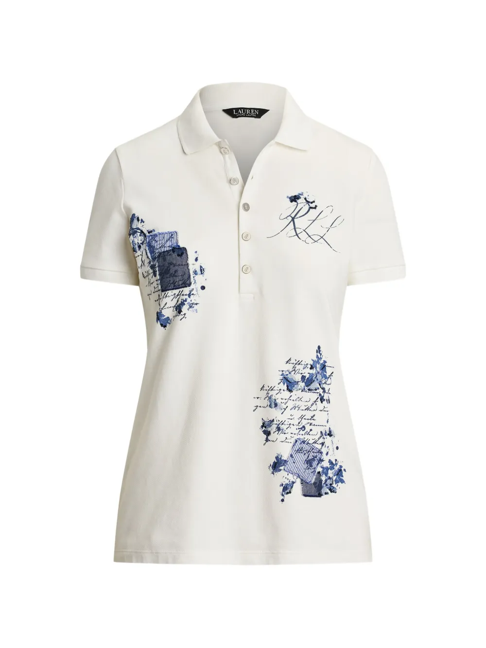 Lauren Ralph Lauren graphic-print polo shirt - Bianco
