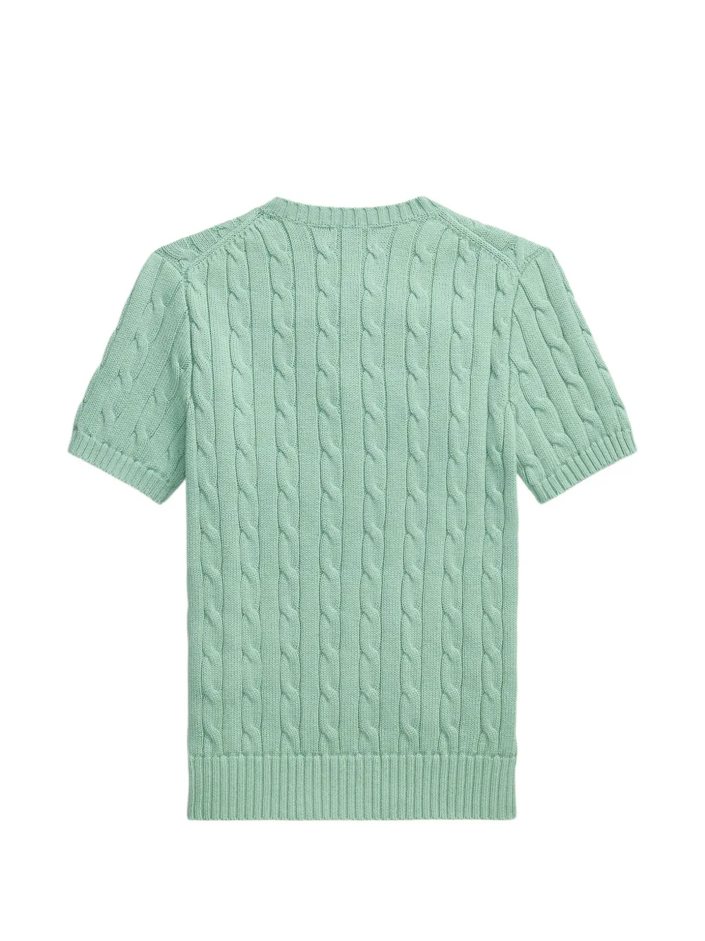 Polo Ralph Lauren cable-knit short-sleeve sweater Groen