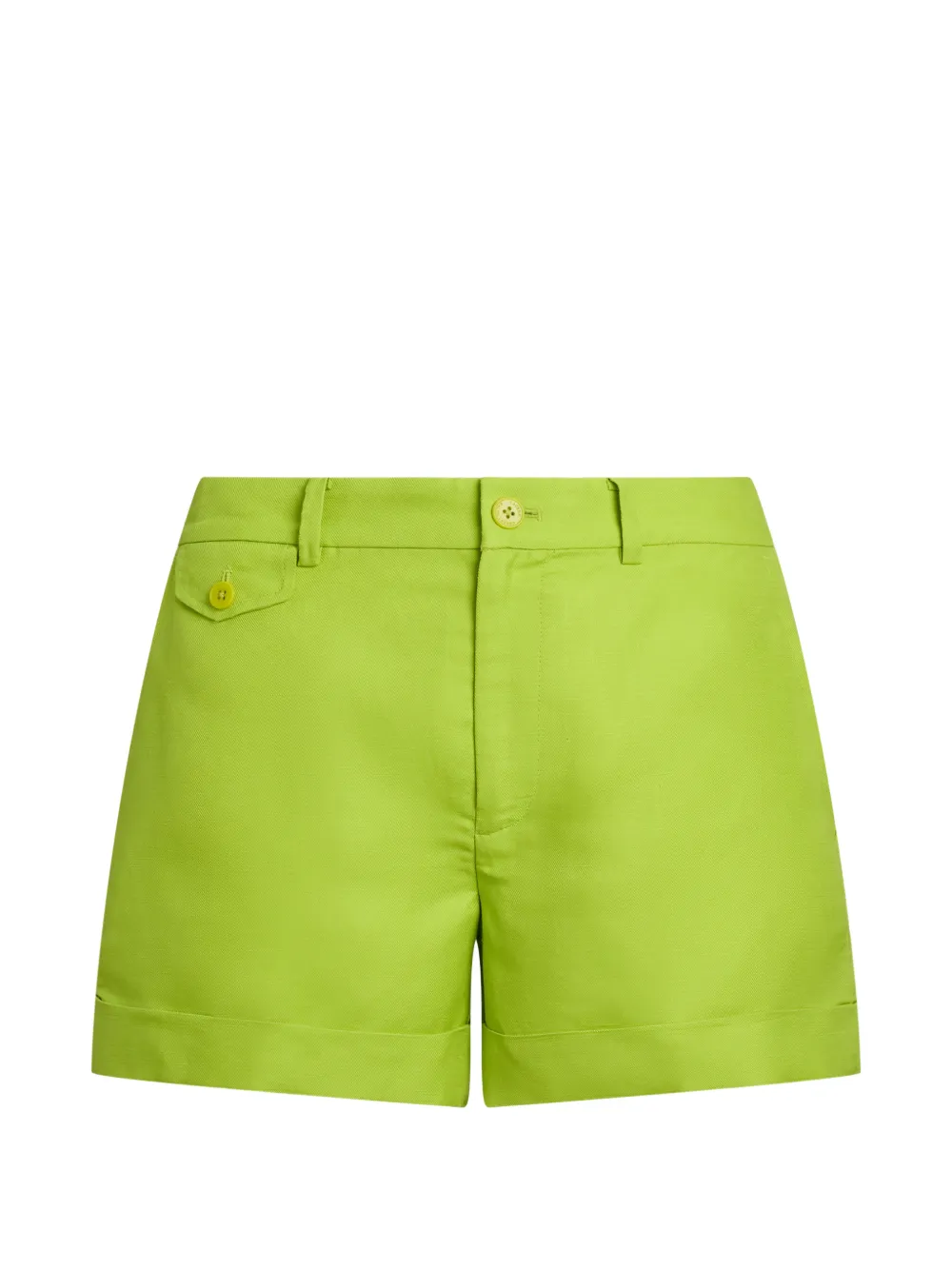 Lauren Ralph Lauren pleated turn-up shorts - Green