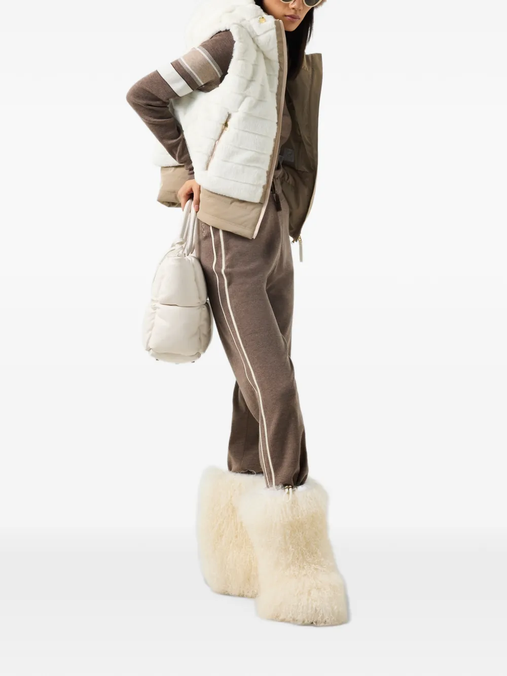 BOGNER Manda faux-fur gilet Wit