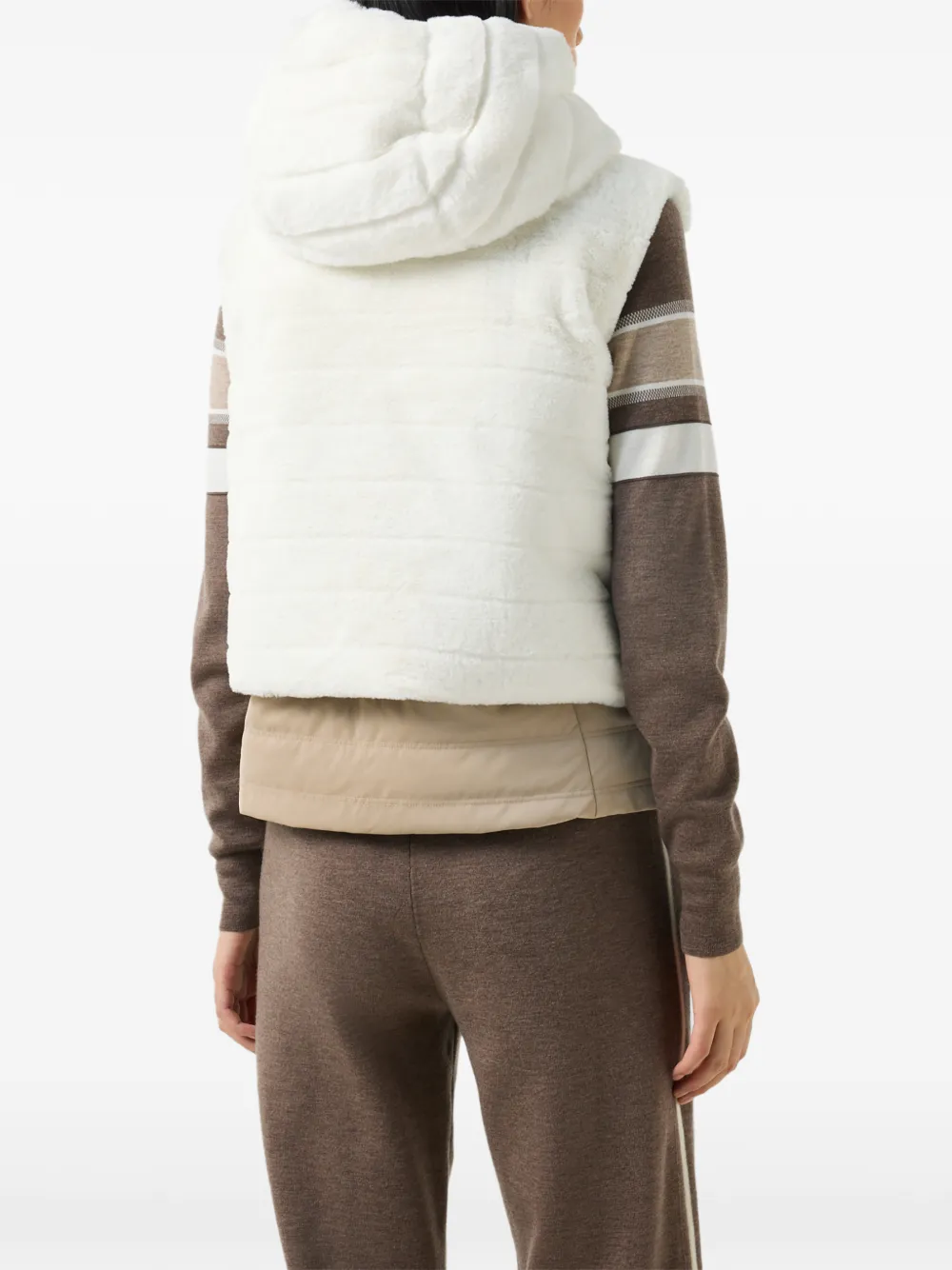 BOGNER Manda faux-fur gilet Wit