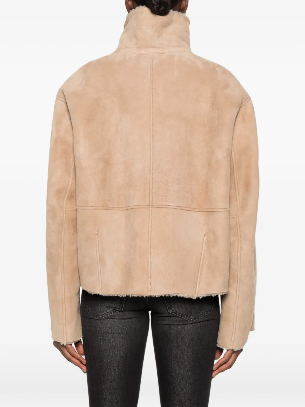 Soeur Kleber leather jacket Beige