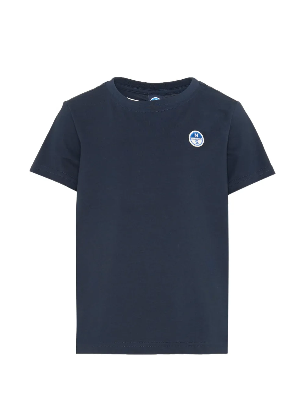 North Sails Kids logo-patch T-shirt Blauw