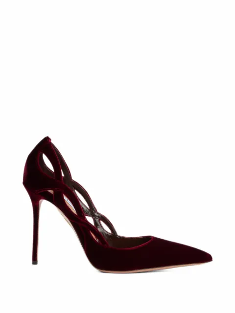 Aquazzura Contour velvet pumps