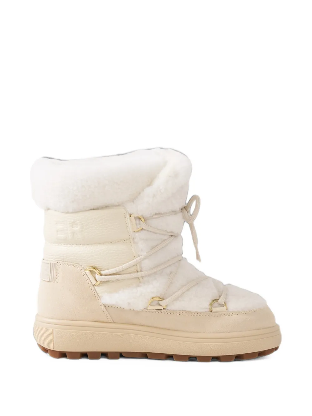 Bogner Chamonix shearling-trim snow boots in White