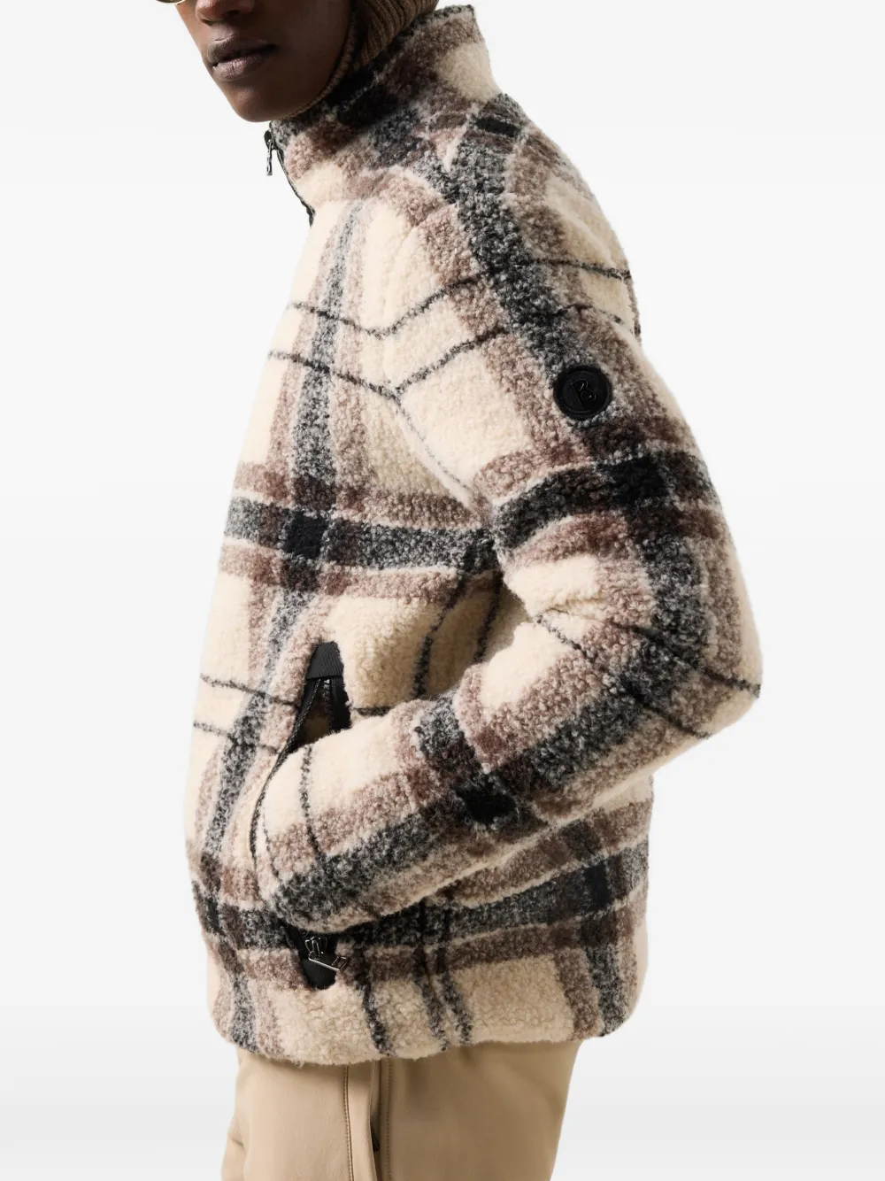 BOGNER Kristian check-pattern jacket Beige
