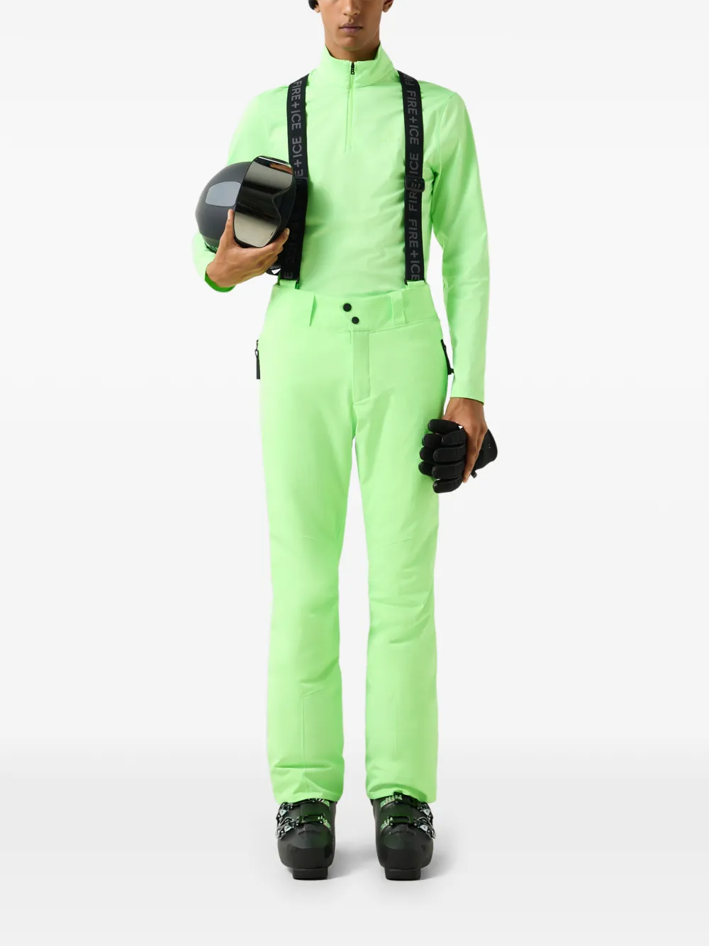BOGNER FIRE+ICE Scott logo-print ski trousers Groen