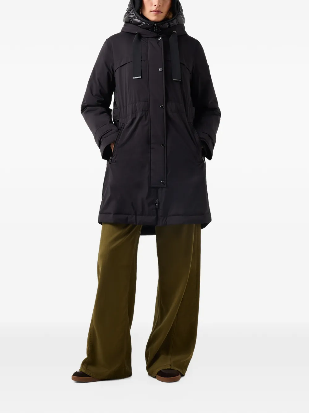 BOGNER Kaja hooded parka coat Zwart