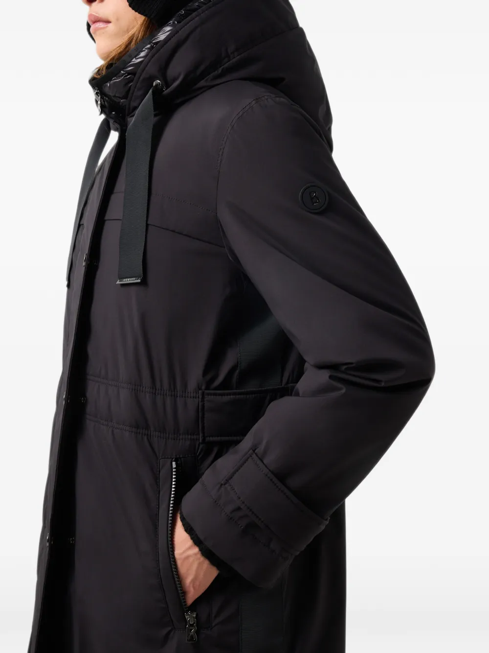 BOGNER Kaja hooded parka coat Zwart