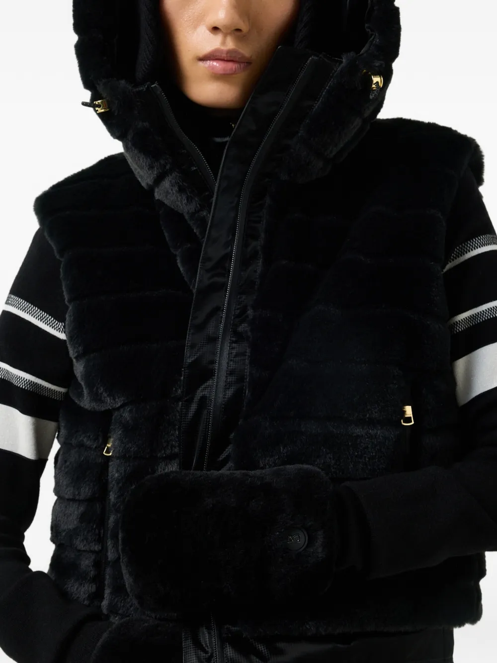 BOGNER Manda faux-fur gilet Zwart