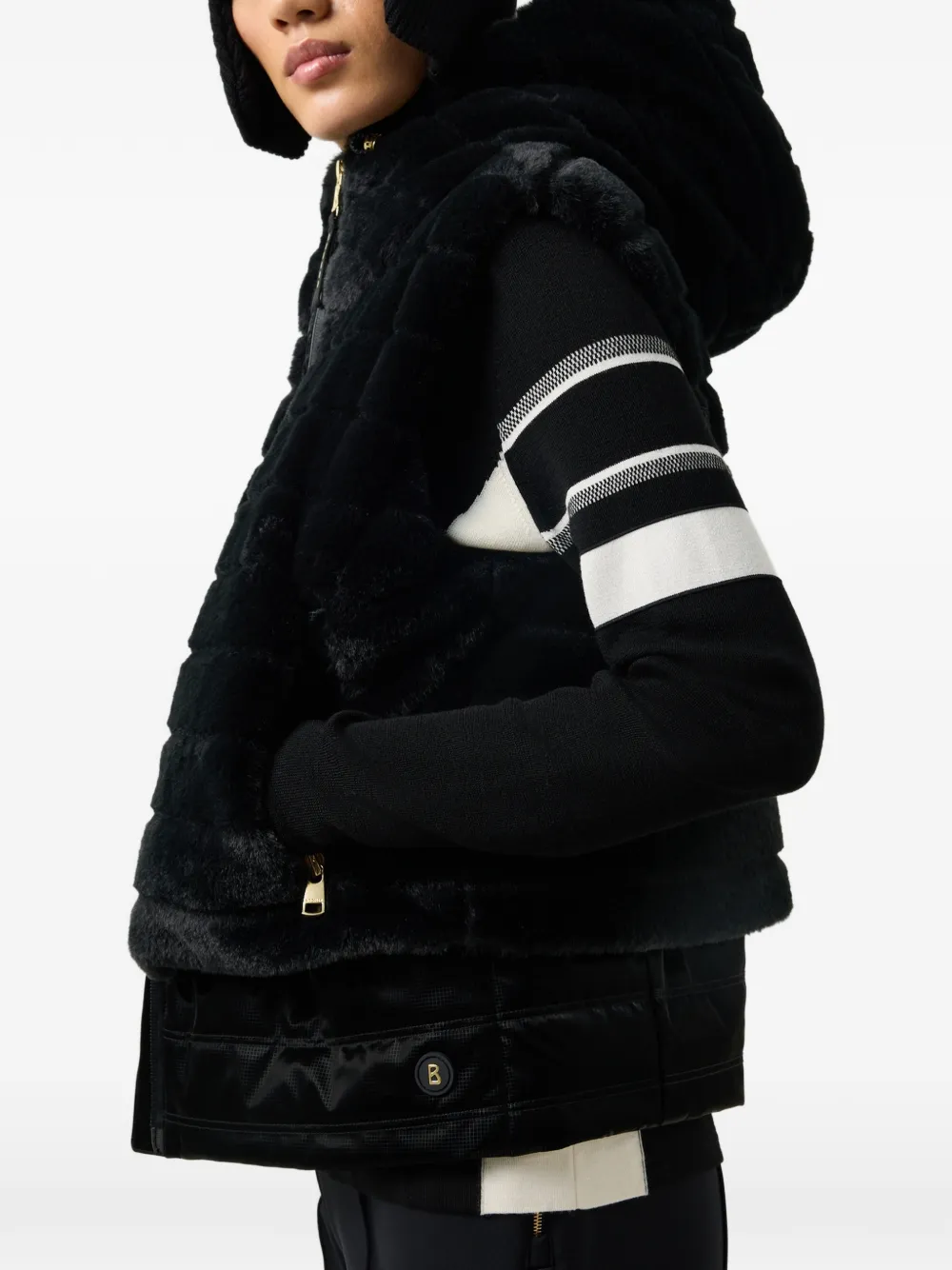 BOGNER Manda faux-fur gilet Zwart