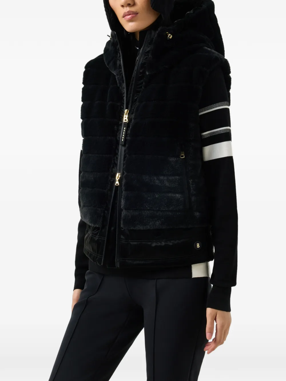 BOGNER Manda faux-fur gilet - Schwarz