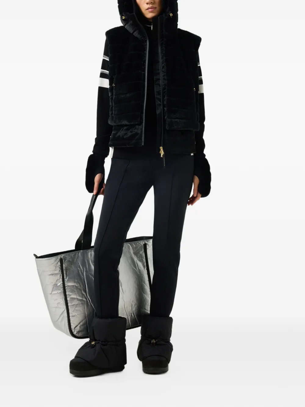 BOGNER Manda faux-fur gilet Zwart
