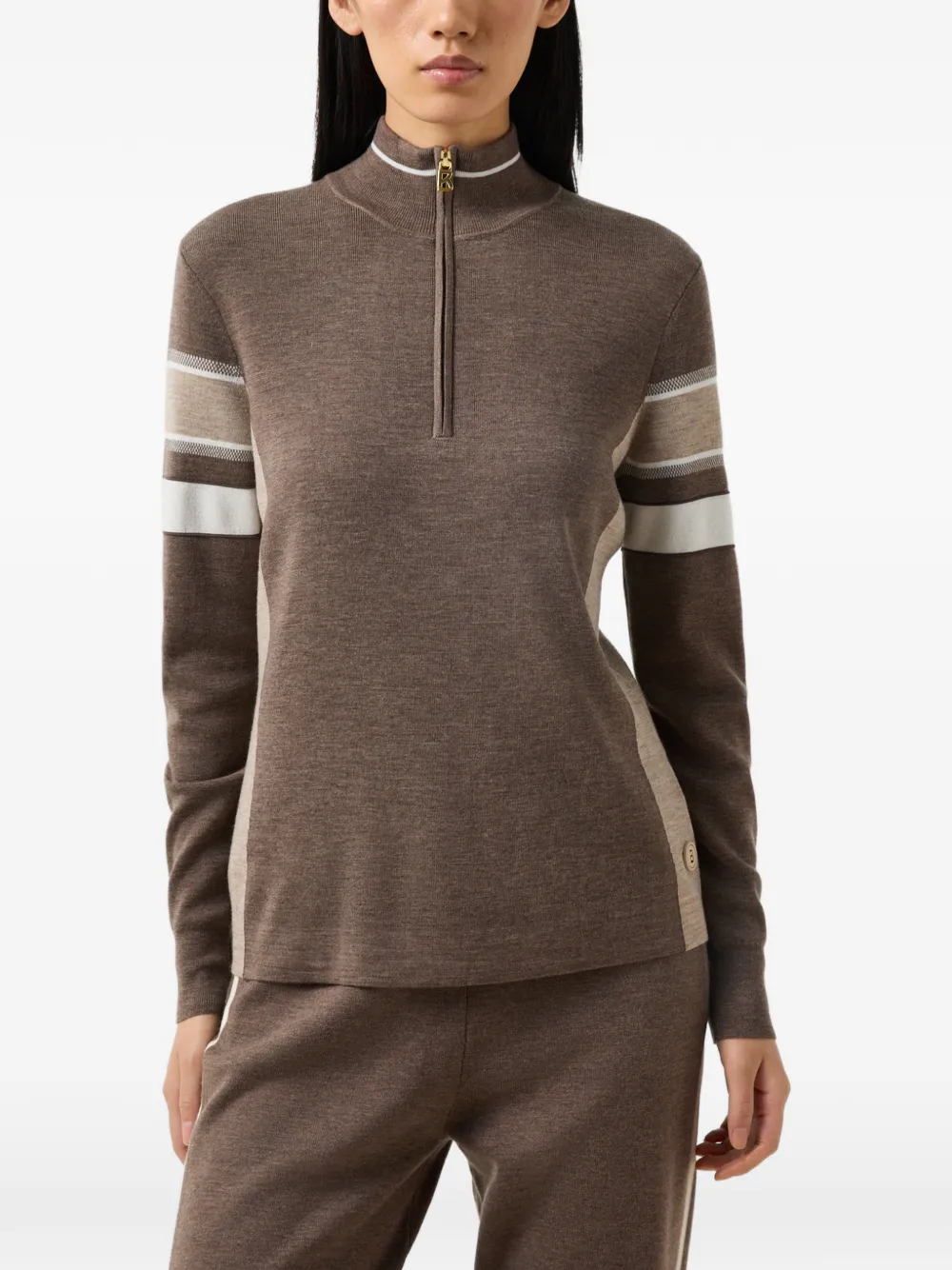 BOGNER Lari striped sweater - Braun