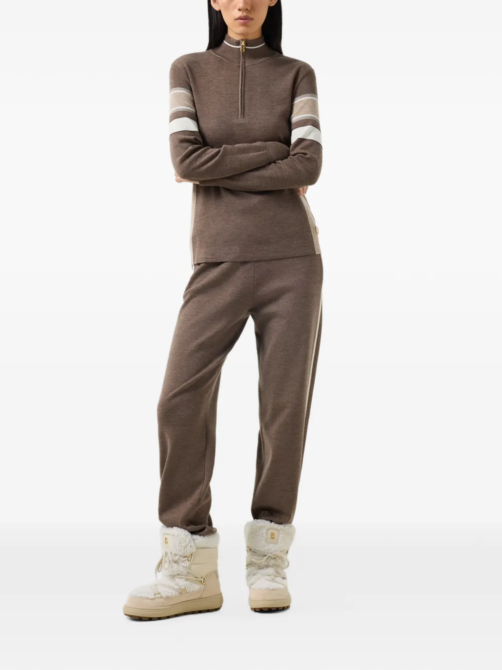 BOGNER Lari striped sweater Bruin