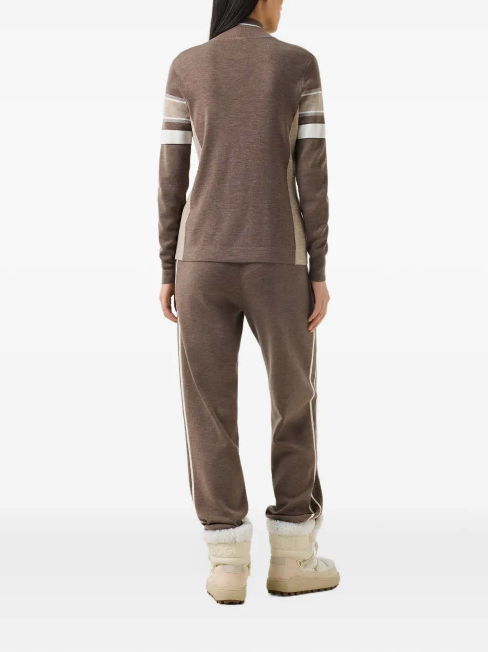 BOGNER Lari striped sweater Bruin