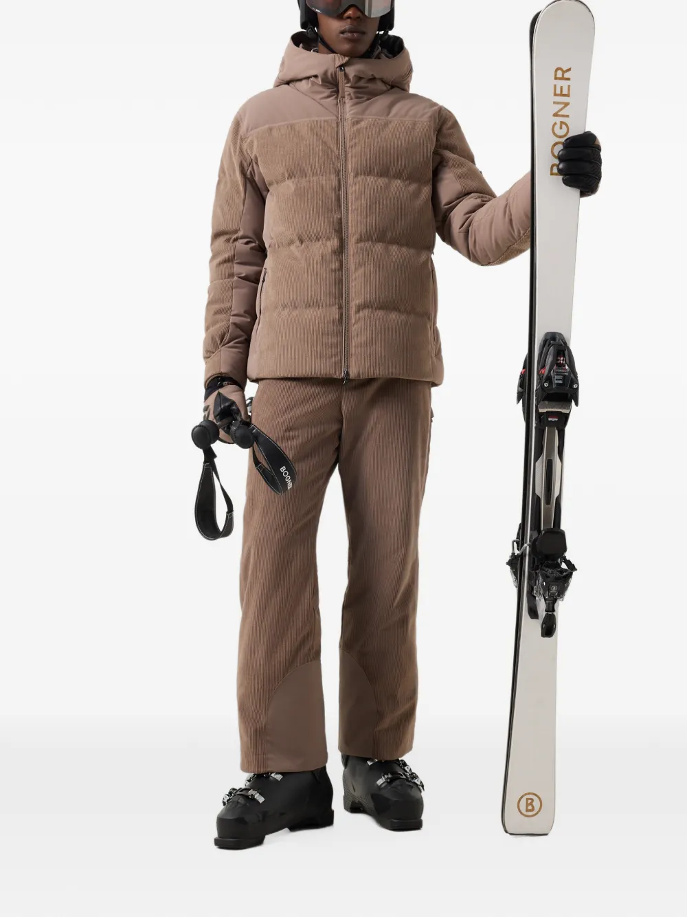 BOGNER Corsin quilted-corduroy ski jacket Bruin