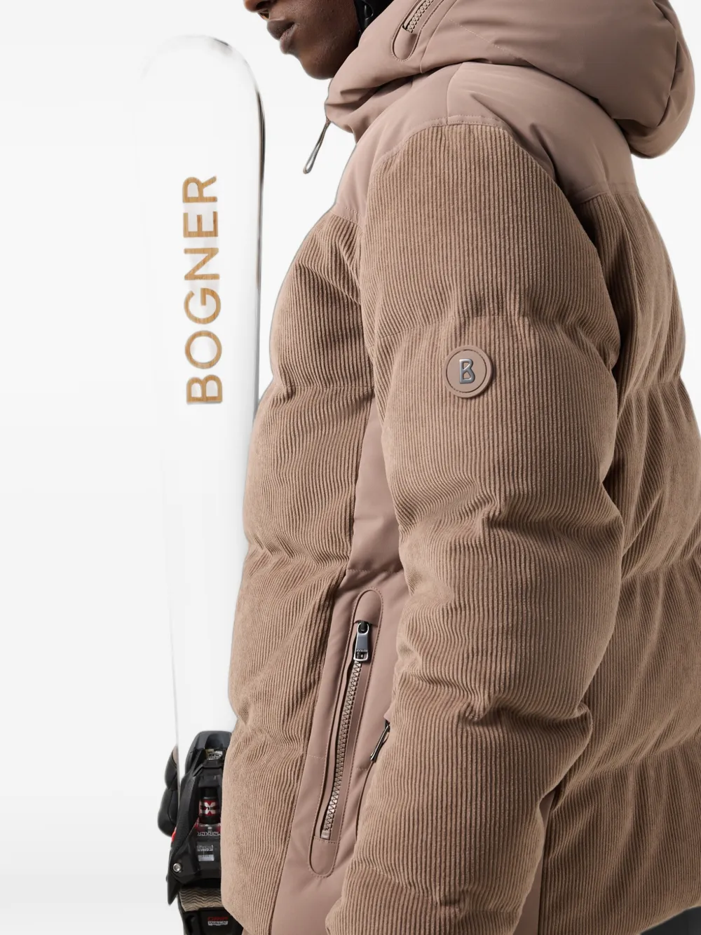 BOGNER Corsin quilted-corduroy ski jacket Bruin