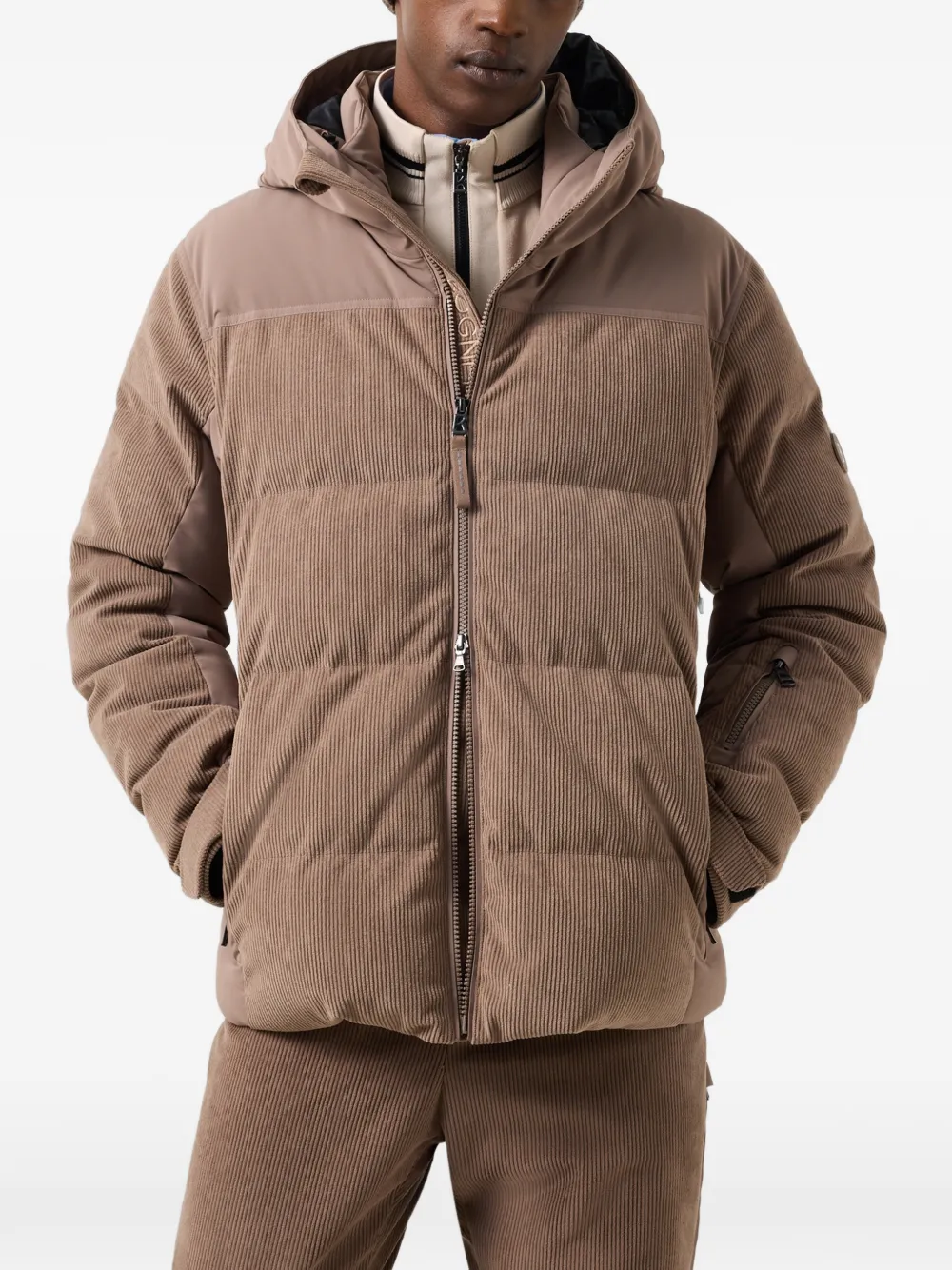 BOGNER Corsin quilted-corduroy ski jacket Bruin