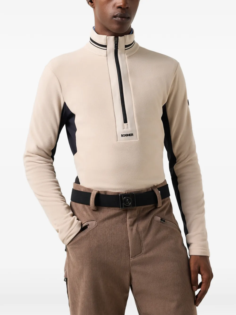 BOGNER Harvey fleece performance sweatshirt Beige
