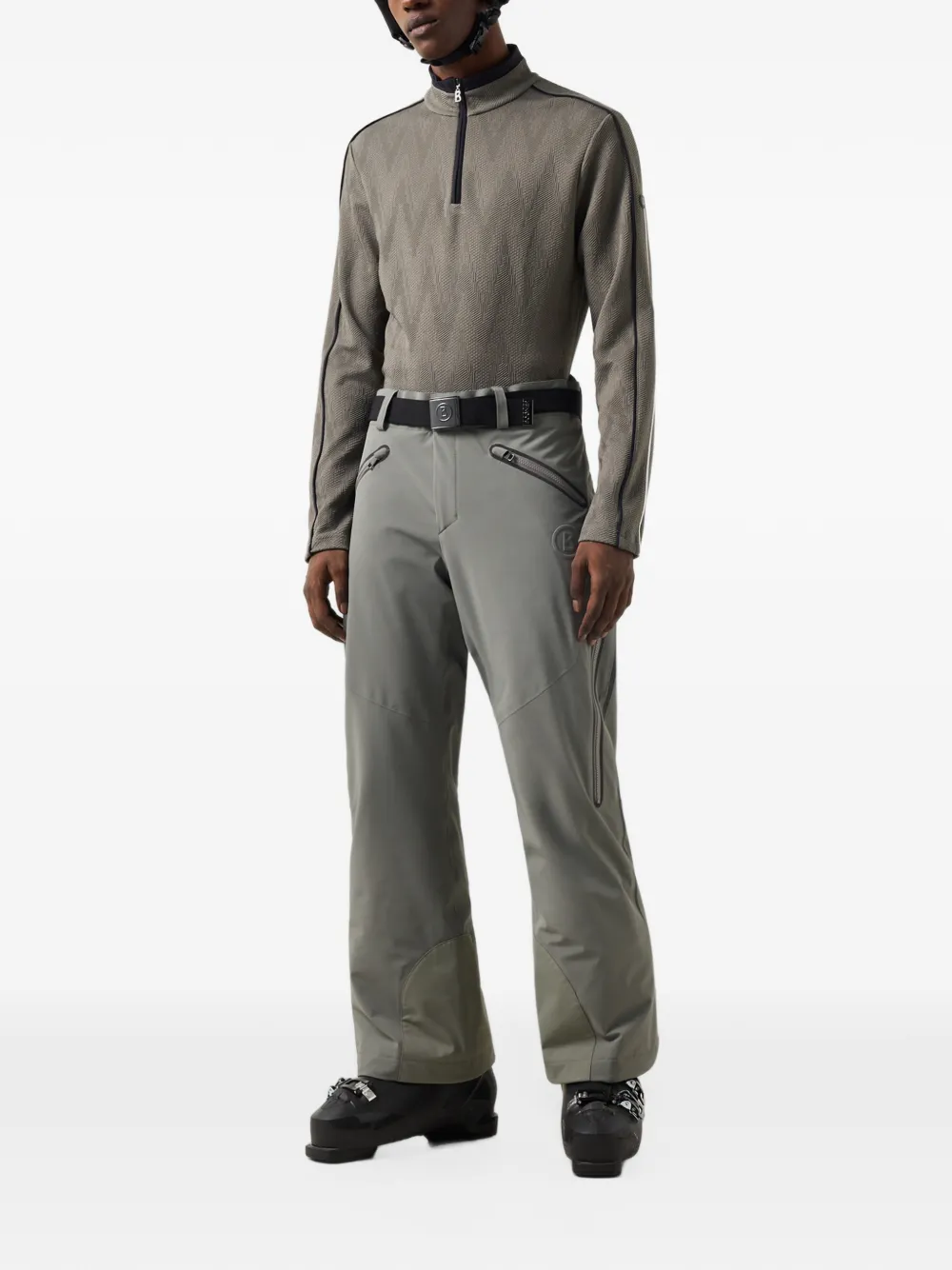 BOGNER Ferdi quarter-zip top long-sleeve T-shirt Grijs
