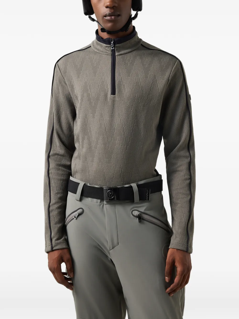 BOGNER Ferdi quarter-zip top long-sleeve T-shirt Grijs