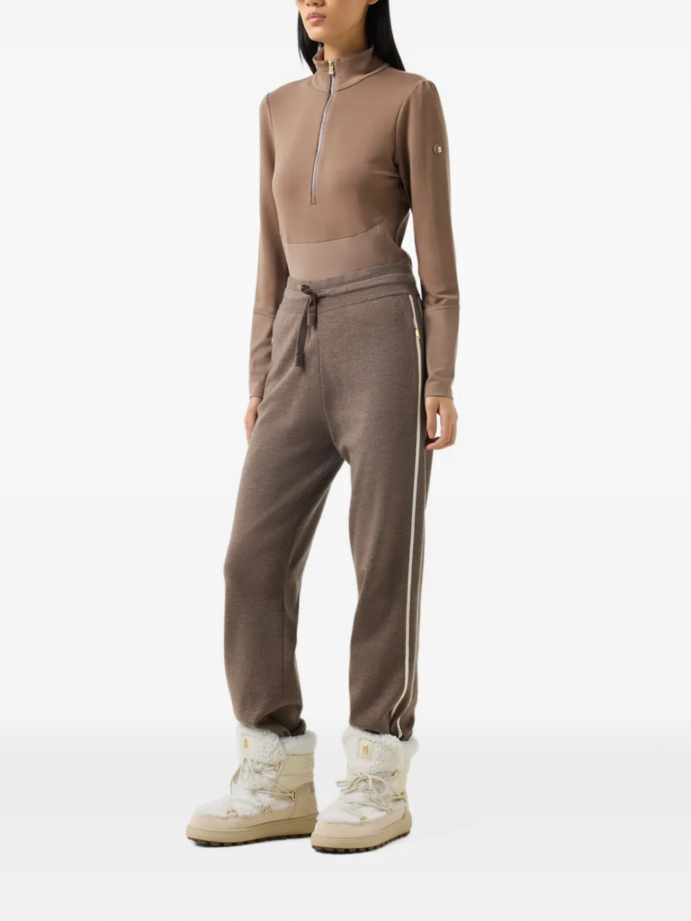 BOGNER Melika zip-up performance sweatshirt Bruin