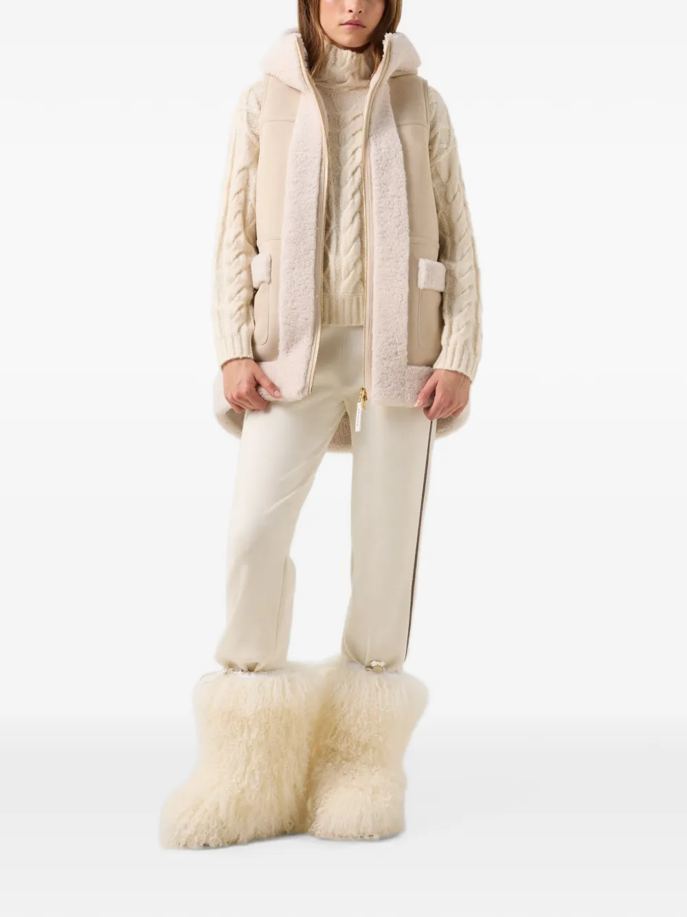 BOGNER Malene cable-knit sweater Wit