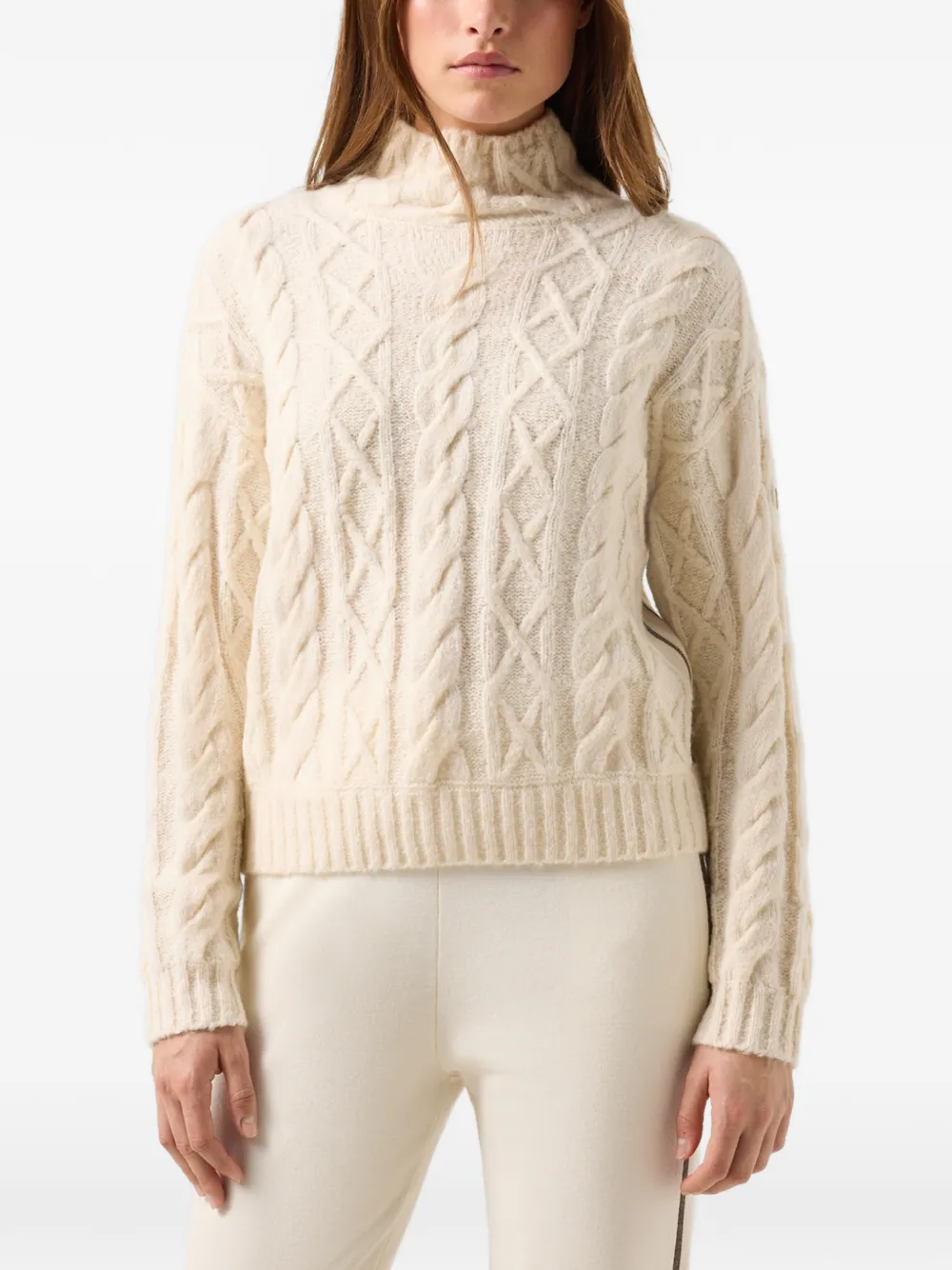 BOGNER Malene cable-knit sweater Wit
