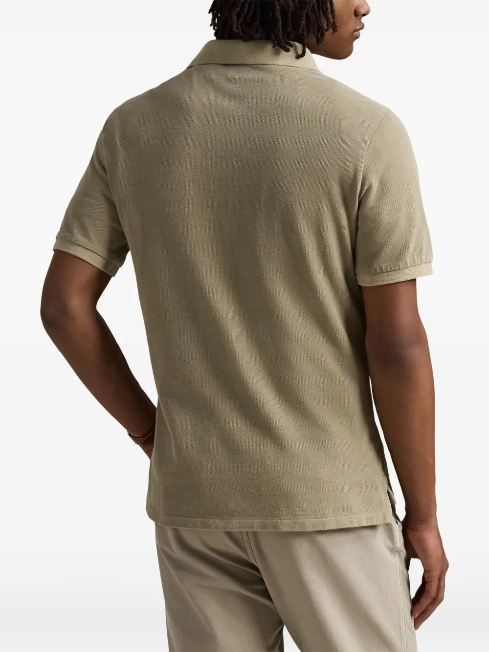 Polo Ralph Lauren classic fit mineral-dyed mesh polo shirt Beige
