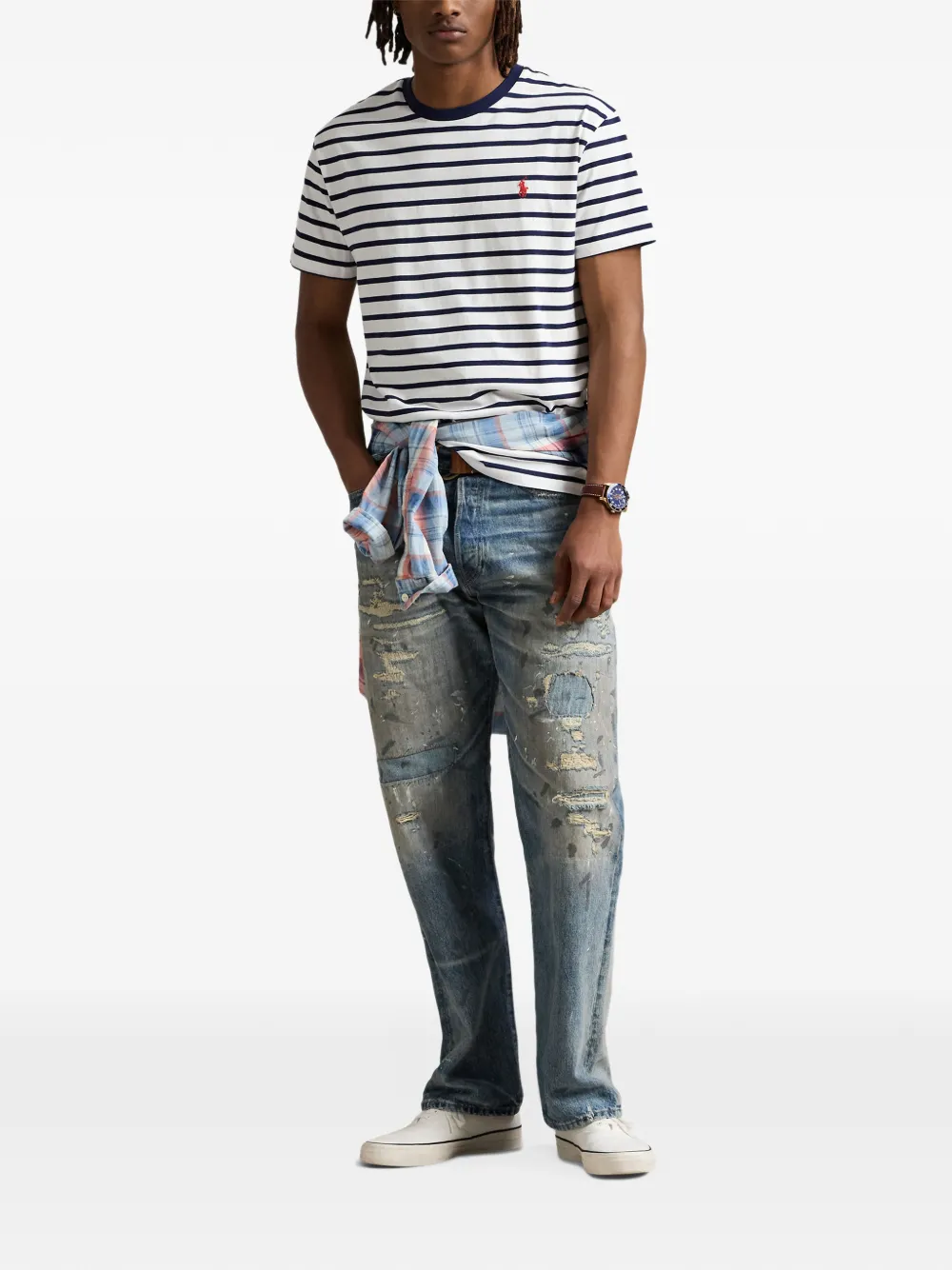Polo Ralph Lauren Classic Fit striped jersey T-shirt Wit