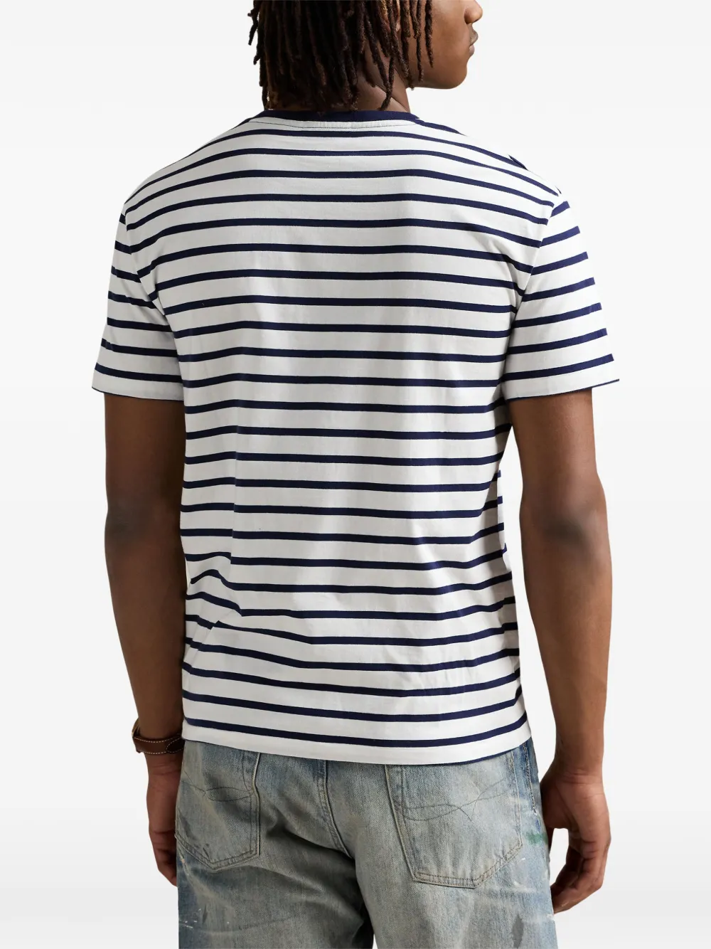 Polo Ralph Lauren Classic Fit striped jersey T-shirt Wit