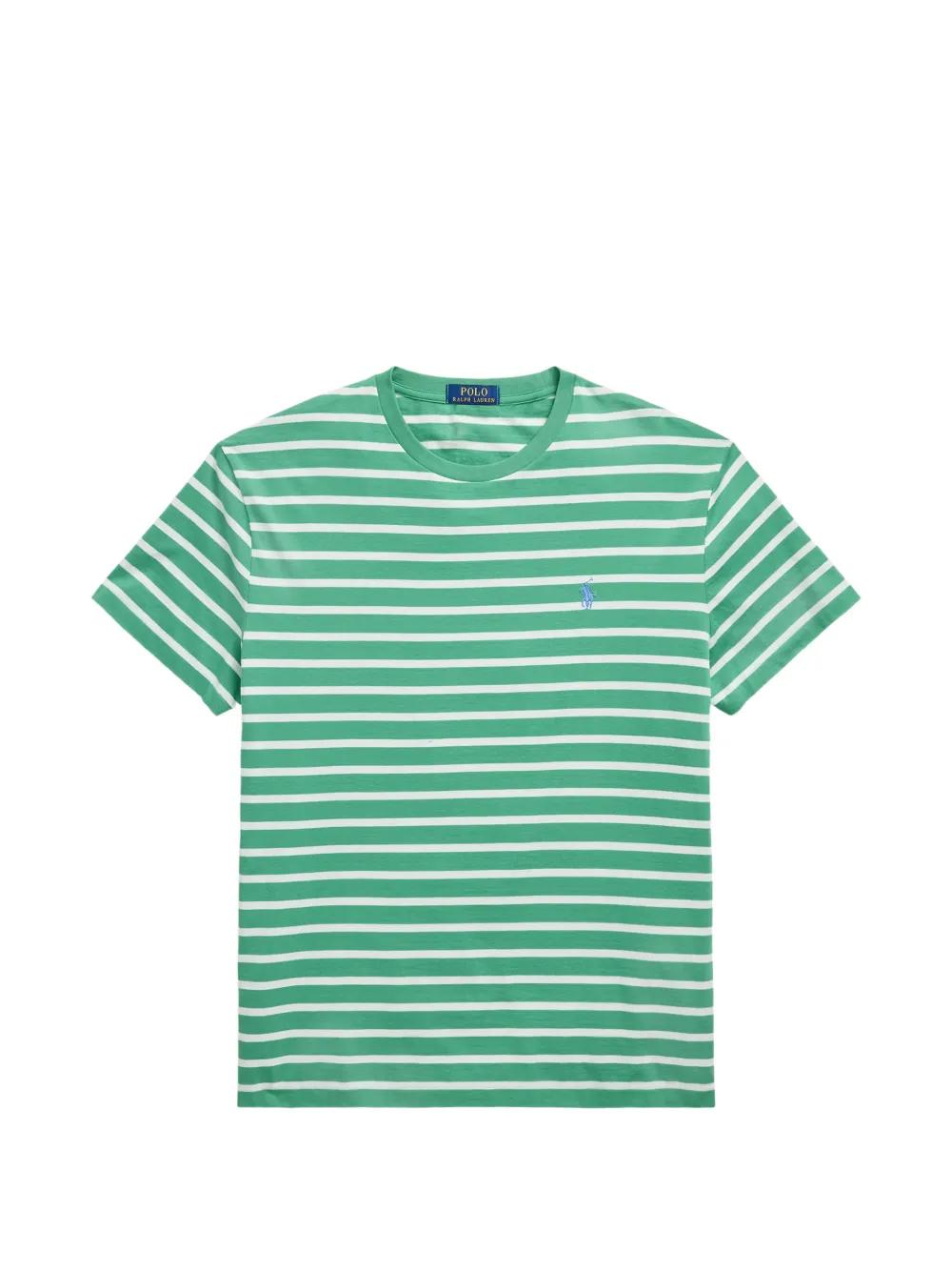 Polo Ralph Lauren striped embroidered-logo T-shirt - Verde